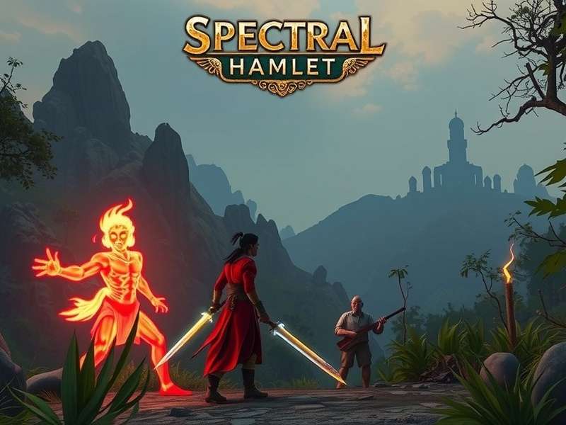 Spectral Hamlet Journey combat scene showing spectral abilities